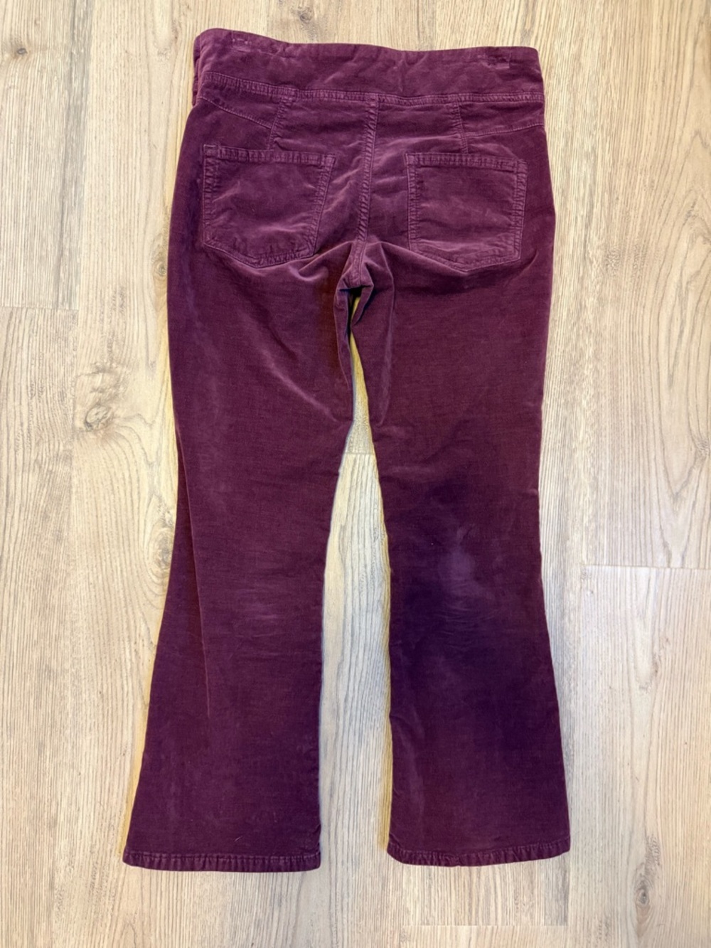 Free People Womens Wine Velvet Pants XS - Picture 5 of 10